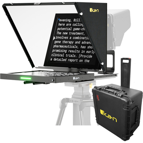 ikan Professional 15" SDI Teleprompter Travel Kit with Widescreen Tally Monitor