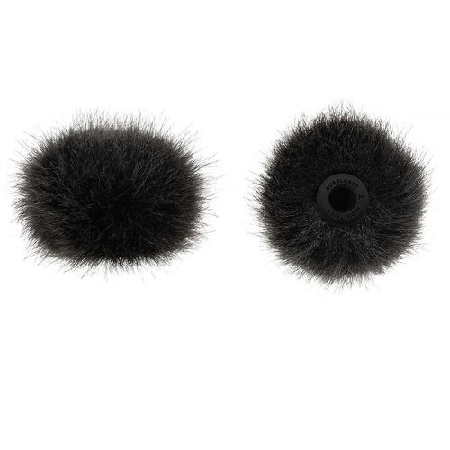Bubblebee Industries The Windbubble PRO Fur Windscreen for Omni Lavalier Mics (Black, Medium, 2-Pack)