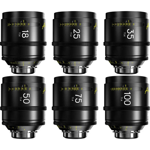 DZOFILM Arles FF/VV Prime Cine 6-Lens 18/25/35/50/75/100mm Set (ARRI PL, Metric)
