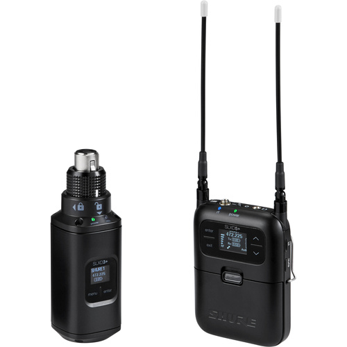 Shure SLXD35+ Digital Camera-Mount Wireless Plug-On Transmitter System (H58: 520-606 MHz)