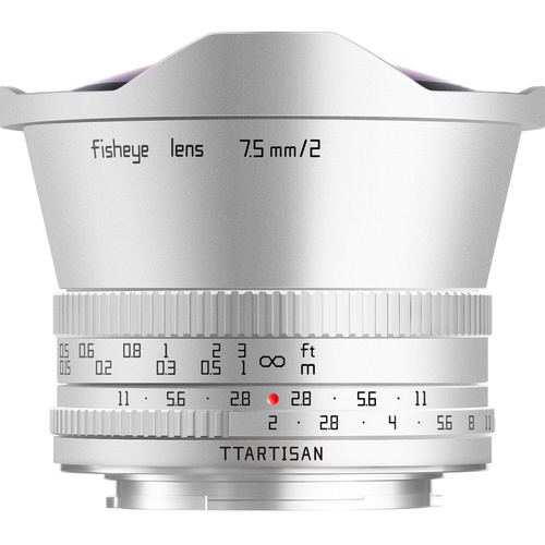 TTArtisan 7.5mm f/2 Fisheye Lens (FUJIFILM X, Silver)