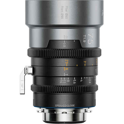 Sirui IronStar 75mm T1.9 Anamorphic 1.5x Lens (ARRI PL/Canon EF, Blue Flare)