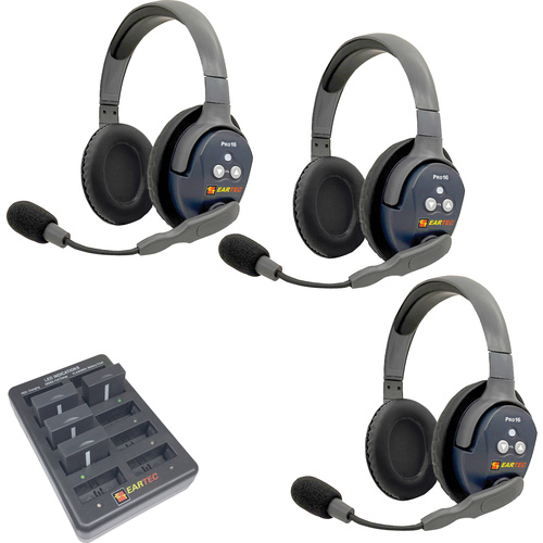 Eartec UltraLITE Pro16 3-Person Dual-Channel Full-Duplex Wireless Intercom System (2.4 GHz)