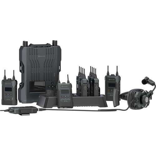 Hollyland Solidcom M1 Pro Full-Duplex Wireless Intercom System with 8 Beltpacks & Single-Ear Headsets (1.9 GHz)