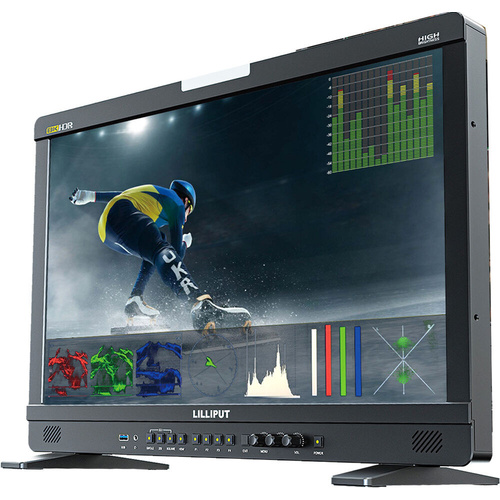 Lilliput UQ23 23.8" 12G-SDI/HDMI High-Brightness Broadcast Studio Monitor with Carry Case (V-Mount)