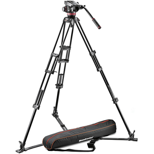Manfrotto MVH502A Ball Base Fluid Head / 546GB Tripod / and Carrying Bag