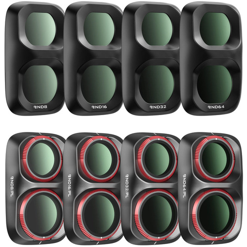 Freewell All Day Filters for Osmo Pocket 4P (8 Pack, Black)