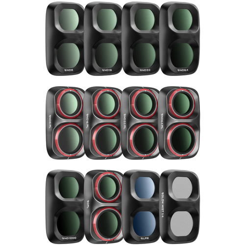 Freewell Mega Filter Kit for Osmo Pocket 4P (12 Pack, Black)