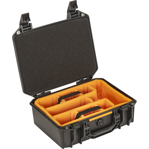Pelican Vault 200 Case (Black, Padded Dividers)