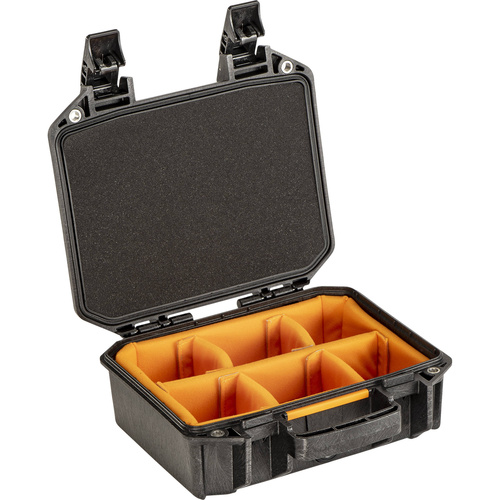 Pelican Vault V100 Hard Case (Black, Padded Dividers)