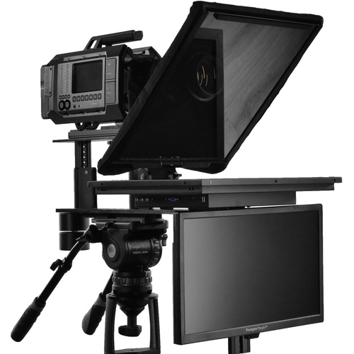 Prompter People Q-Gear Qpro 19" 1000 NIT HDMI 3G-SDI Teleprompter and 18.5" 3G-SDI HDMI RGB IPS Talent Monitor