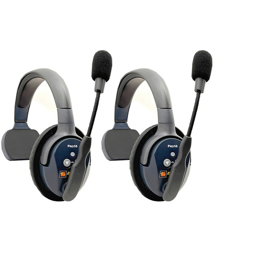 Eartec UltraLITE Pro16 Full-Duplex Wireless Intercom System with 2 Single-Ear Headsets (2.4 GHz)