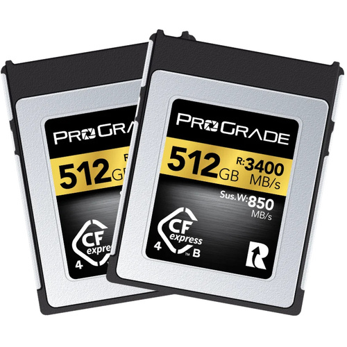 ProGrade Digital 512GB CFexpress 4.0 Type B Gold Memory Card (2-Pack)