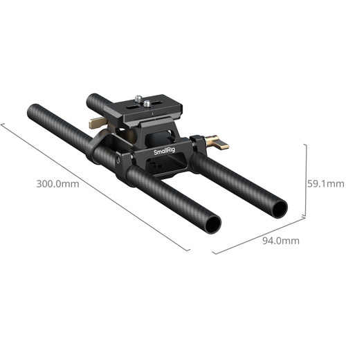 SmallRig 6761 Arca-Type Mount Plate with 15mm Dual Rod Clamp