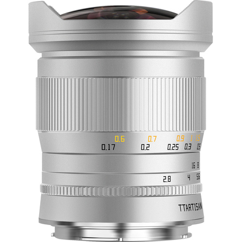 TTArtisan 11mm f/2.8 Fish Eye Lens (L-Mount, Silver)