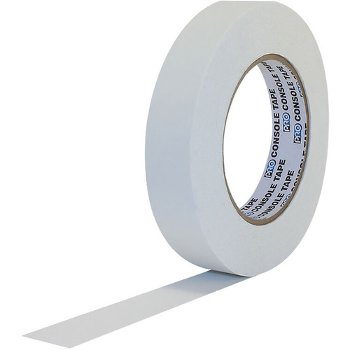 ProTapes Premium Flatback Paper Console Tape (25mm x 55m, White)