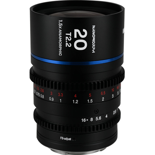 Laowa Nanomorph 20mm T2.2 1.5x MFT Anamorphic Lens (Micro Four Thirds, Blue Flare)