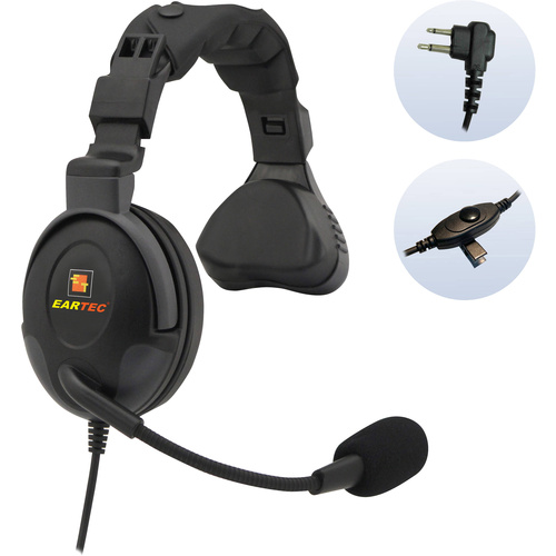Eartec ProLine Single-Ear Wired Headset with 2-Pin Molded Connector for Motorola Systems