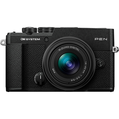 OM SYSTEM PEN Mirrorless Camera with 14-42mm III Lens (Black)