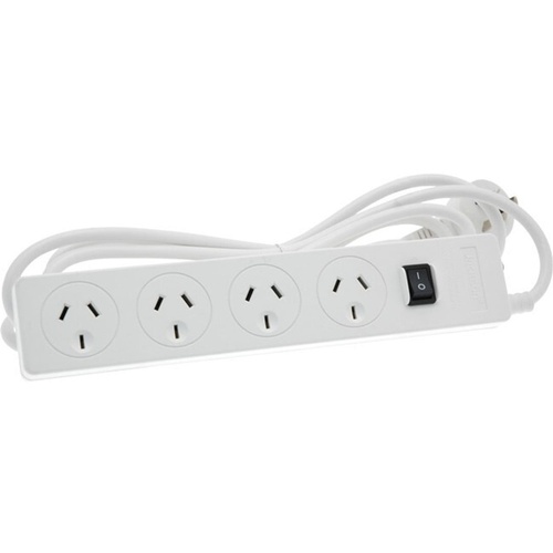 Jackson  PT4113 4 Outlet Powerboard with Surge & Overload Protection