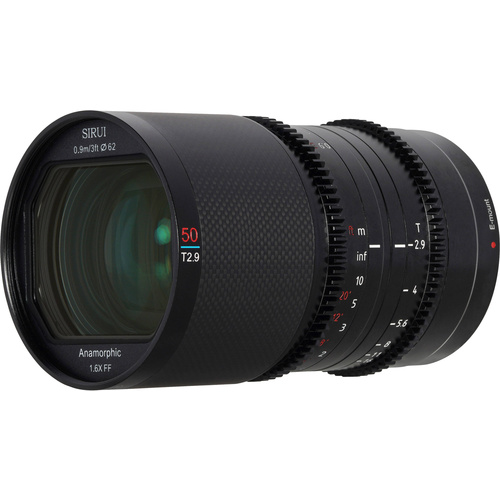 Sirui Saturn 50mm T2.9 1.6x Carbon Fiber Full-Frame Anamorphic Lens (Canon RF, Neutral Flare)
