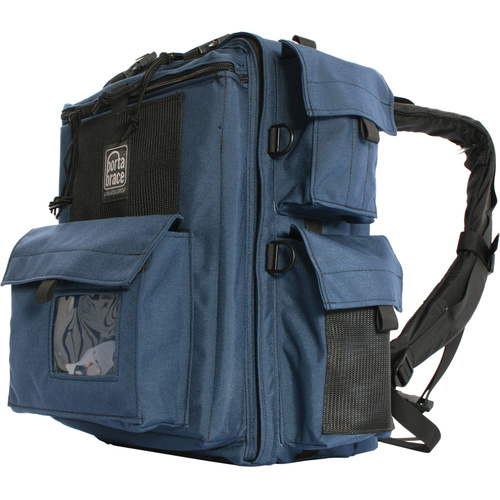 Porta Brace BK-1NQS-M4 Backpack (Blue) with Quick Slick rain cover