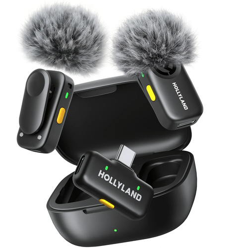 Hollyland LARK A2 DUO 2-Person Wireless Microphone System (Space Gray)