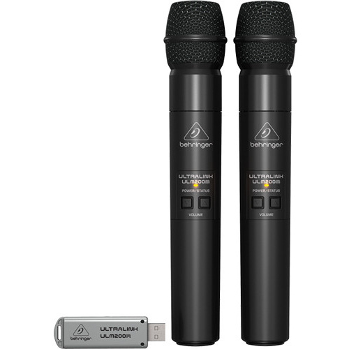 Behringer Ultralink ULM202 USB 2.4 GHz Dual Wireless Microphone System