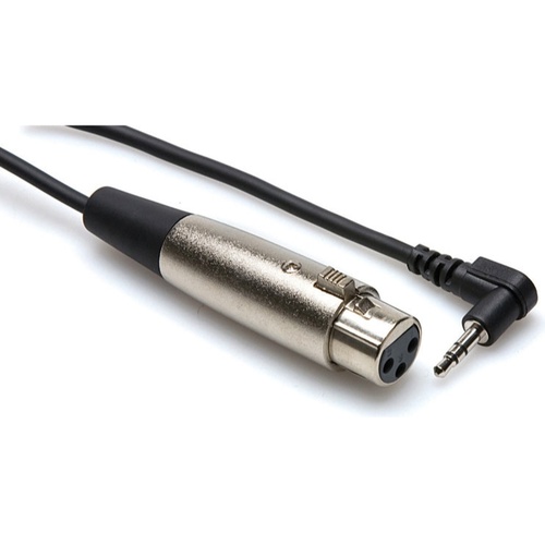 Hosa XVM-105F Stereo Mini Angled Male to 3-Pin XLR Female Cable - 5'