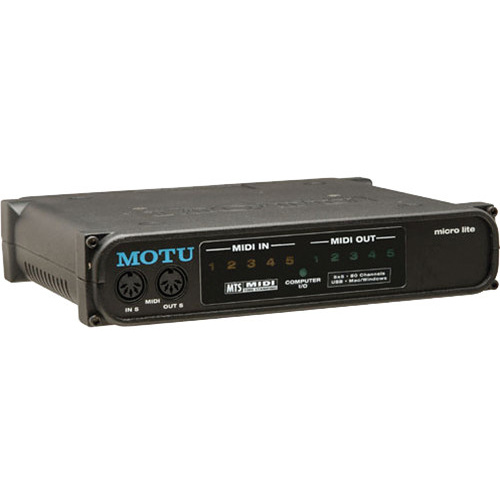 MOTU micro lite - 5 Input / 5 Output USB MIDI Interface for Mac and PC
