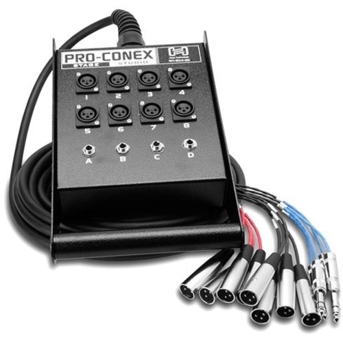 Hosa SH-8X4-50 Stage Box Snake 50ft