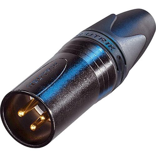 Neutrik NC3MXX-B 3 Pole Male Cable Connector - Gold Contacts