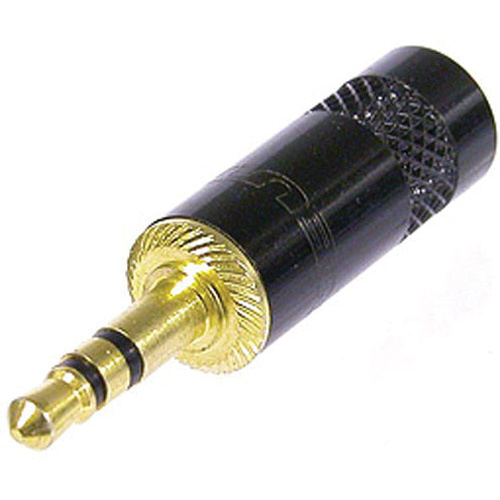 Rean 3.5mm Stereo Plug (Black/Gold)
