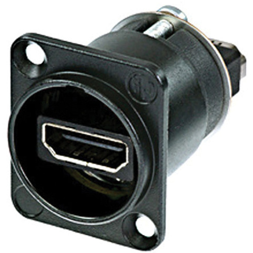 Neutrik NAHDMI-W-B HDMI 1.3 Feed Through Adapter D-Shape Housing IP65 (Black Chromium)