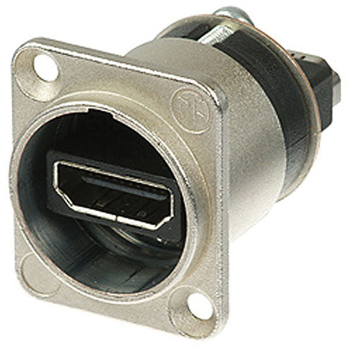 Neutrik HDMI 1.3 Feed Through Adapter D-Shape Housing IP65 (Nickel)