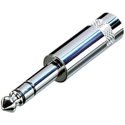 Rean NYS228 Stereo 3-Pole 1/4" Phone Plug (Long Die-Cast Handle)