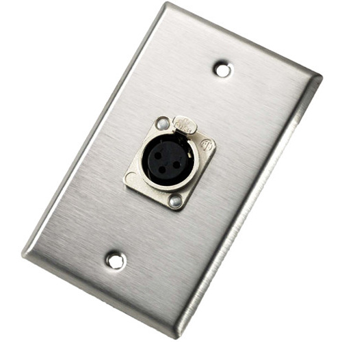 Neutrik 103F Single Gang Wallplate with Female Receptacle