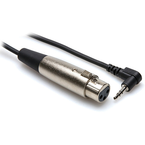 Hosa XVM-110F Female XLR 3 pin to Right-Angle 3.5mm TRS Microphone Cable-10'