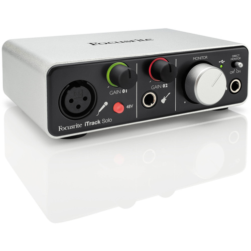 Focusrite iTrack Solo (Lightning) - USB 2.0 Audio Interface for Compatible iPad, Mac, PC