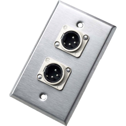 Neutrik 203M 1-Gang Male 3-Pin XLR Wall Plate