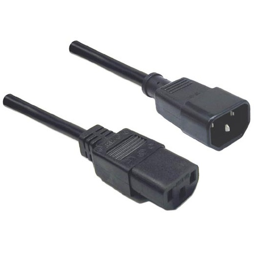 DYNAMIX IEC Male to Female 10A SAA Power Cord (Black, 1.8 m)