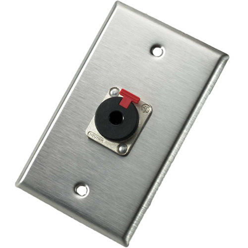 Neutrik 103P Single Gang Wallplate with Female Locking Jack