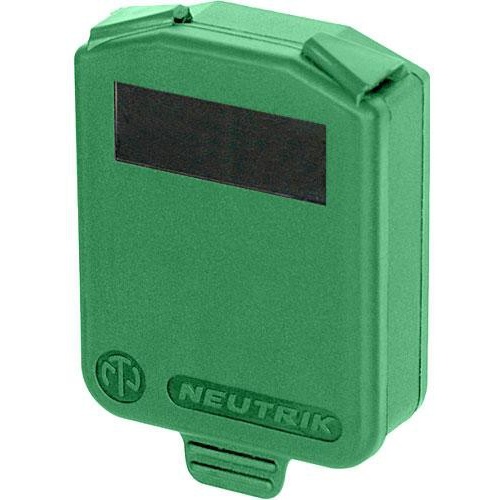 Neutrik Hinged Cover for D-Size Chassis-Green