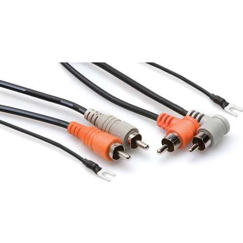 Hosa CRA-203DJ Dual RCA Cable 3m (w/ Ground Cable)