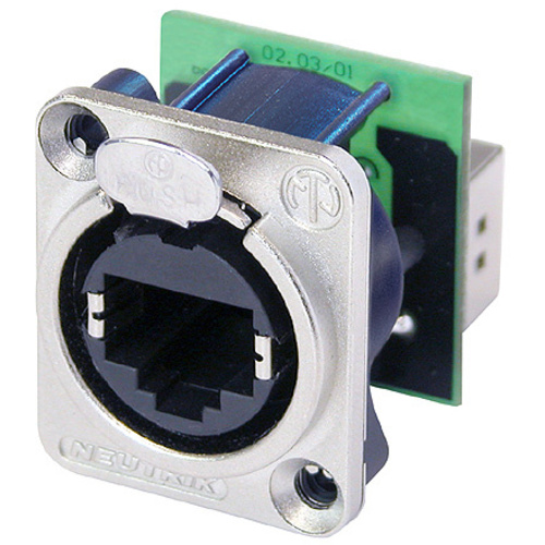 Neutrik NE8FDP - EtherCon Series RJ45 Feedthrough Receptacle (Silver)