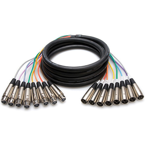 Hosa XLR805 8-Channel Male 3-Pin XLR to Female 3-Pin XLR Snake Cable - 16.5' (5 m)