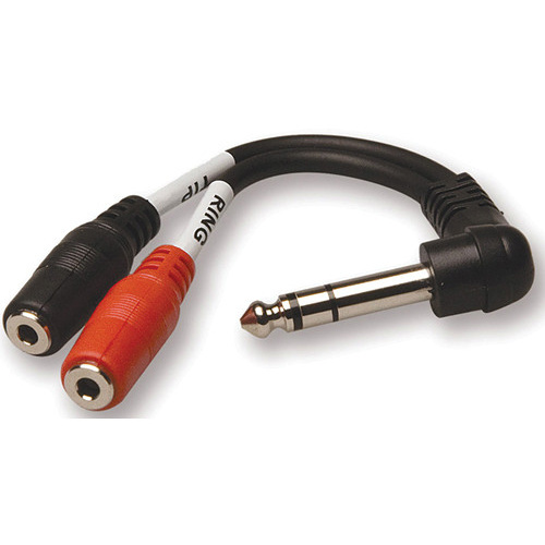 Hosa YPM-523 1/4" Male to Dual 3.5mm Female Stereo Splitter Cable (6")