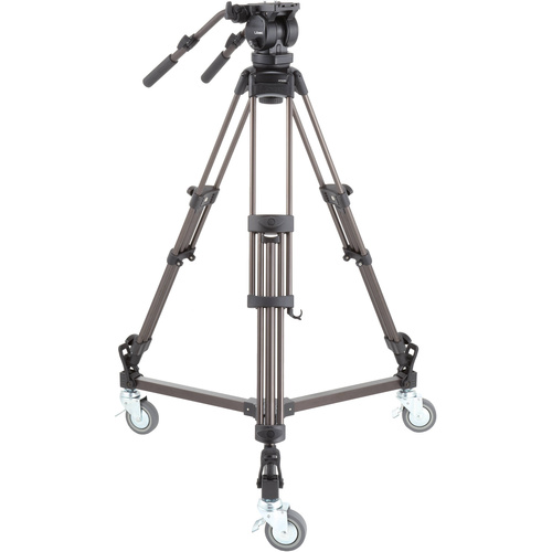 Libec LX10 S 2-Stage Aluminum Tripod System with Dolly & Dual Pan Handles