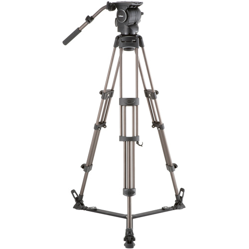 Libec RSP-750 Professional Aluminum Tripod System with Floor-level Spreader for ENG Setups