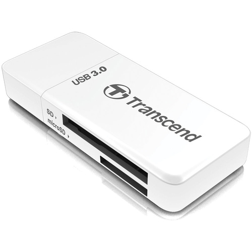 Transcend RDF5 USB 3.0 SDHC / SDXC / microSDHC/SDXC Memory Card Reader (White)